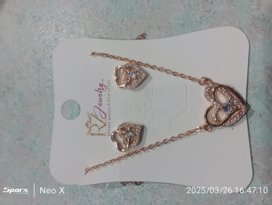 Elegant Heart-Shaped Jewelry Set