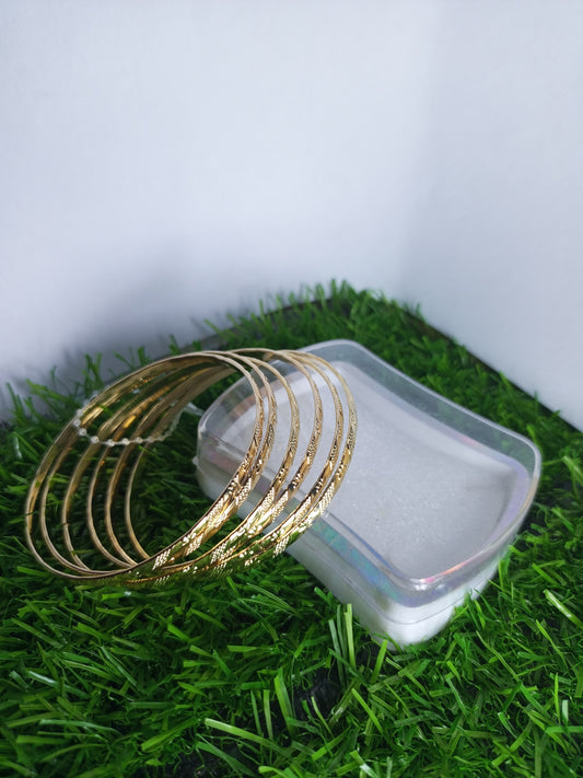 Elegant Gold Bangles & Ring Set – Timeless Jewelry for Every Occasion