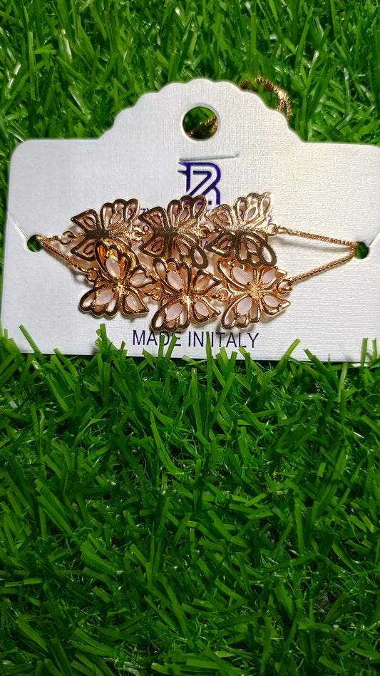 Elegant Rose Gold Butterfly Bracelet – Italian Design