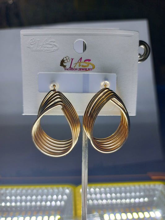 Elegant Gold-Tone Layered Teardrop Earrings – IAS Fashion Jewelry